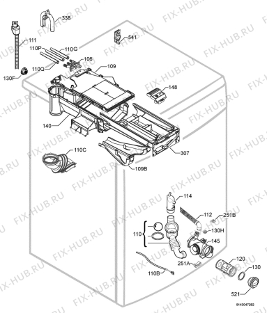 Взрыв-схема стиральной машины Aeg Electrolux L72559 - Схема узла Hydraulic System 272